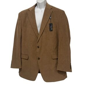 BRAND NEW CHAPS RALPH LAUREN Mens Blazer‎ 46L Tan Corduroy Sport Coat Paisley